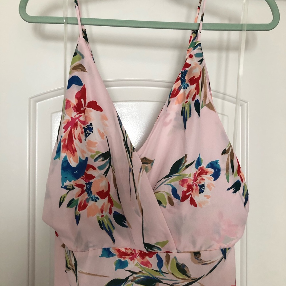 Lush Mauve Floral Maxi Dress - Picture 3 of 4